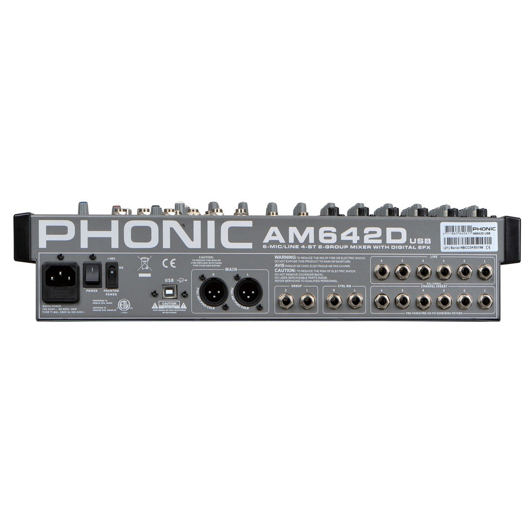 Phonic AM642D USB Аналоговые микшеры